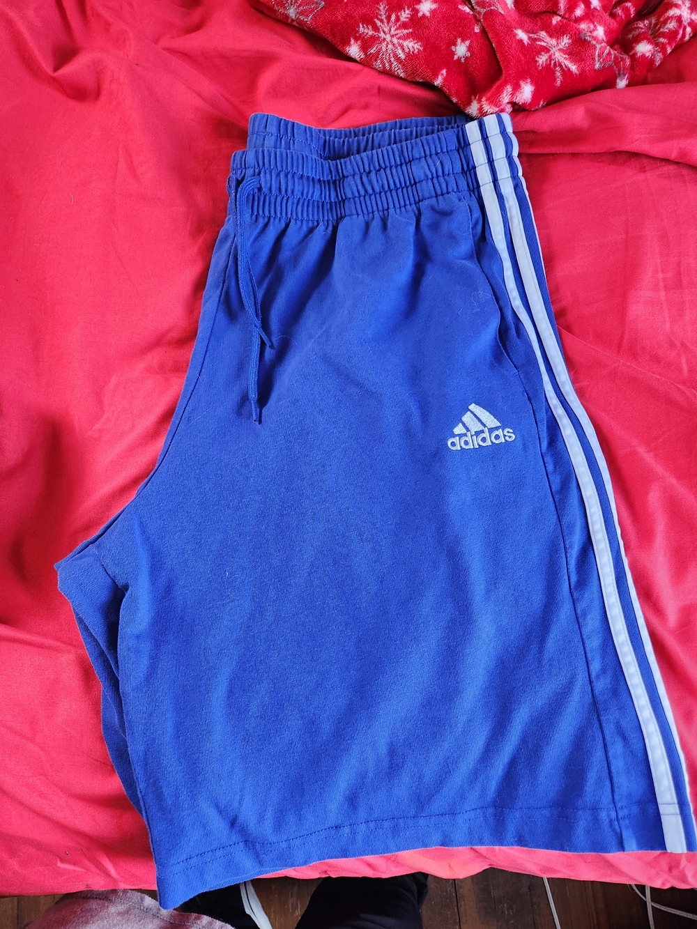 adidas Royal Blue Shorts with White Stripes